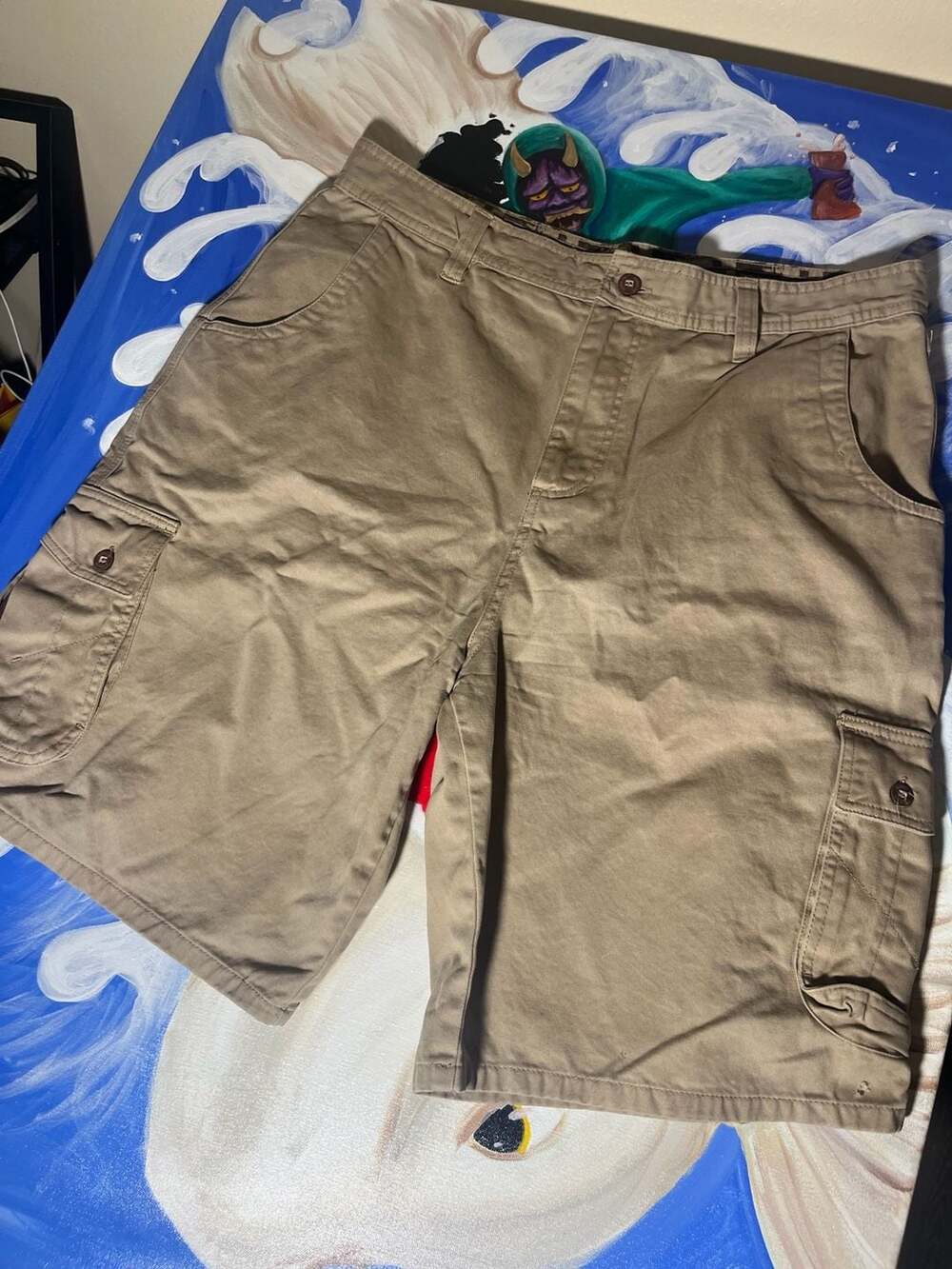 Hurley Cargo Shorts Men's Size 38 Tan Cotton